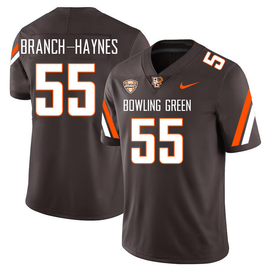 Bowling Green Falcons #55 Evan Branch-Haynes College Football Jerseys Stitched Sale-Brown